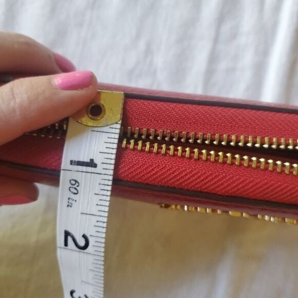 Michael Kors Red Zip Wallet - Picture 10 of 10